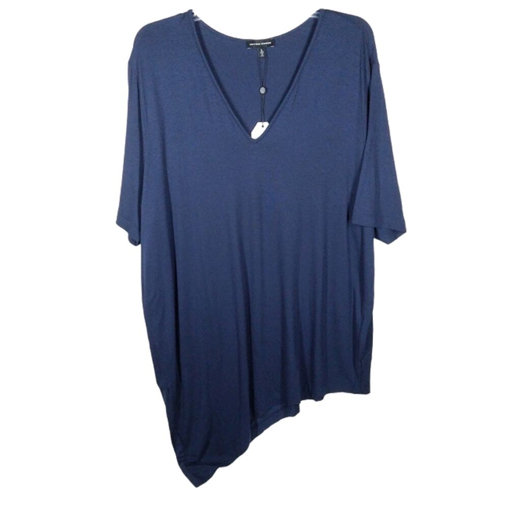 NWT Universal Standard Rayon Jersey Shirt Navy size Large